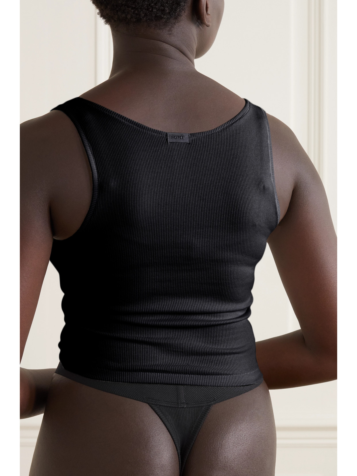 Ribbed Cotton-Blend Jersey Tank