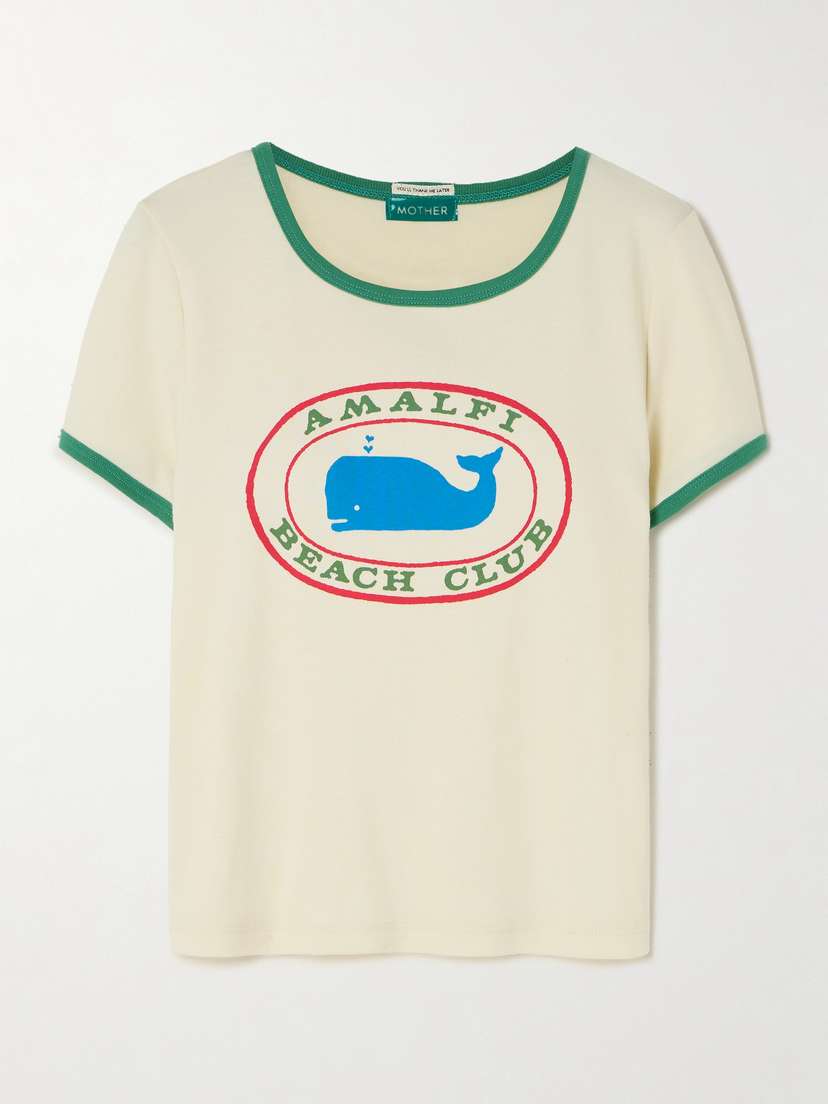 Mother The Itty Bitty Printed Cotton-jersey T-shirt - x large