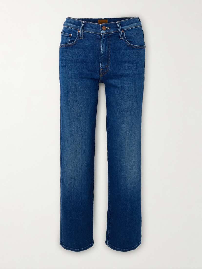 Mother The Rambler Zip Mid-rise Wide-leg Stretch Jeans
