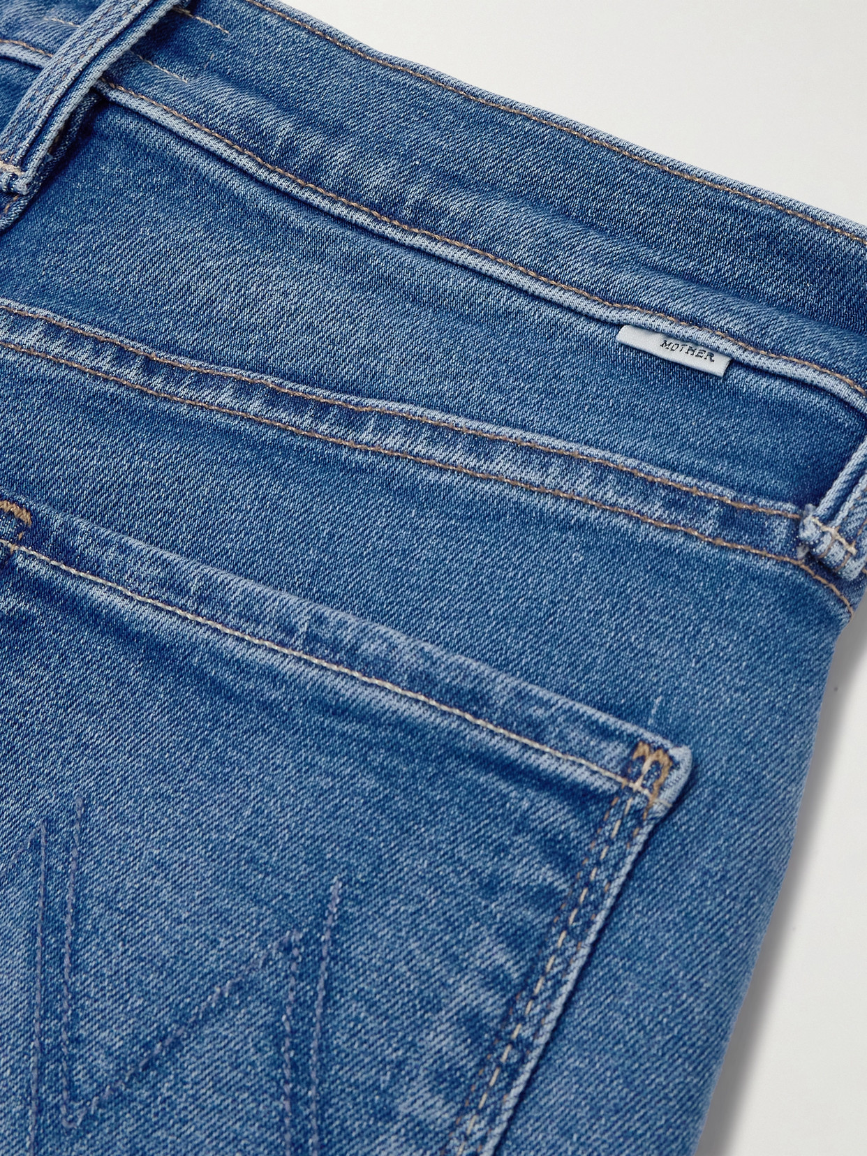 Mother Tripper Ankle High-rise Straight-leg Stretch Jeans In Blue