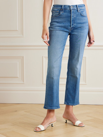 MOTHER Tripper Ankle high-rise straight-leg stretch jeans