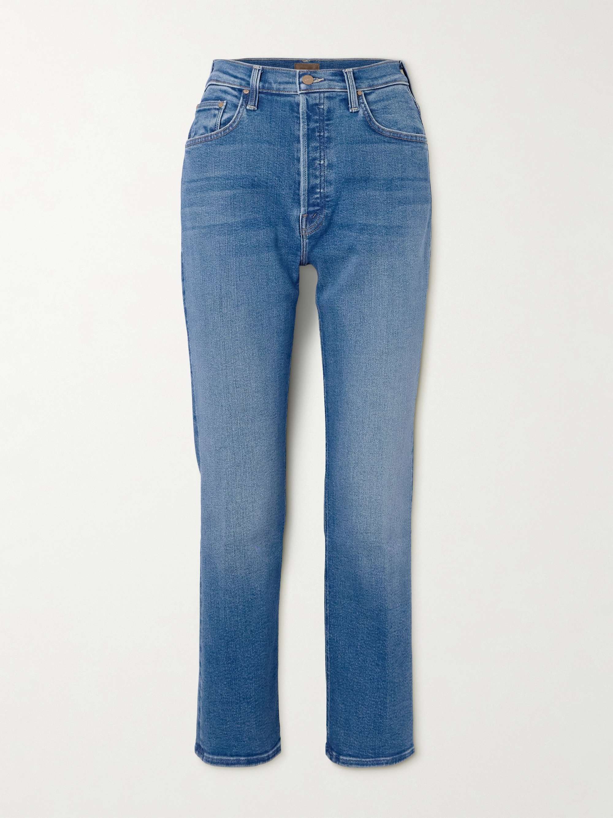 Mid denim Tripper Ankle high-rise straight-leg stretch jeans