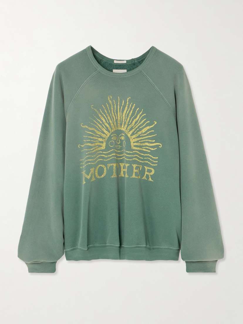 Mother The Biggie Concert Printed Cotton-jersey Sweatshirt - x large