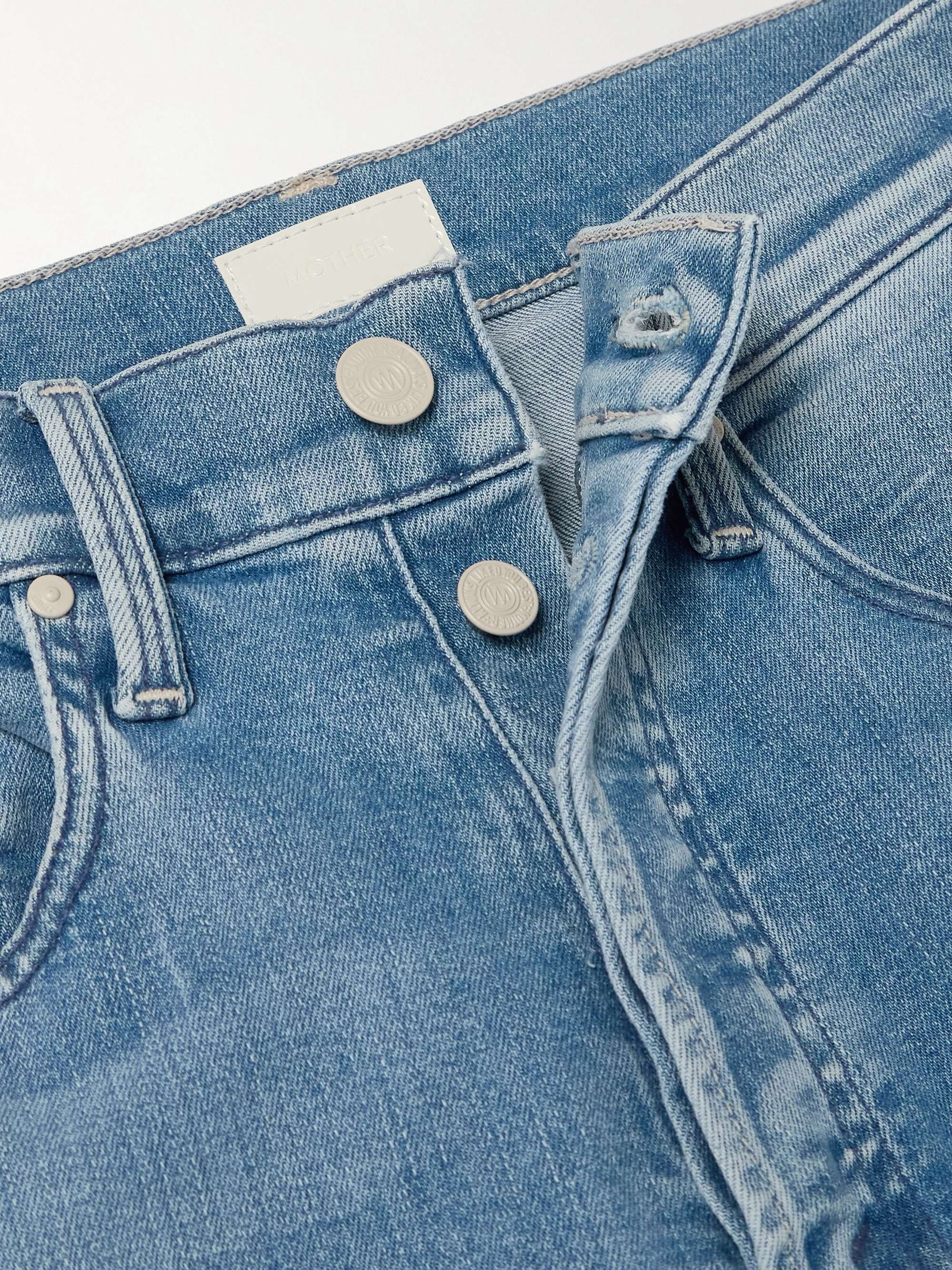 MOTHER The Tripper frayed high-rise straight-leg jeans | NET
