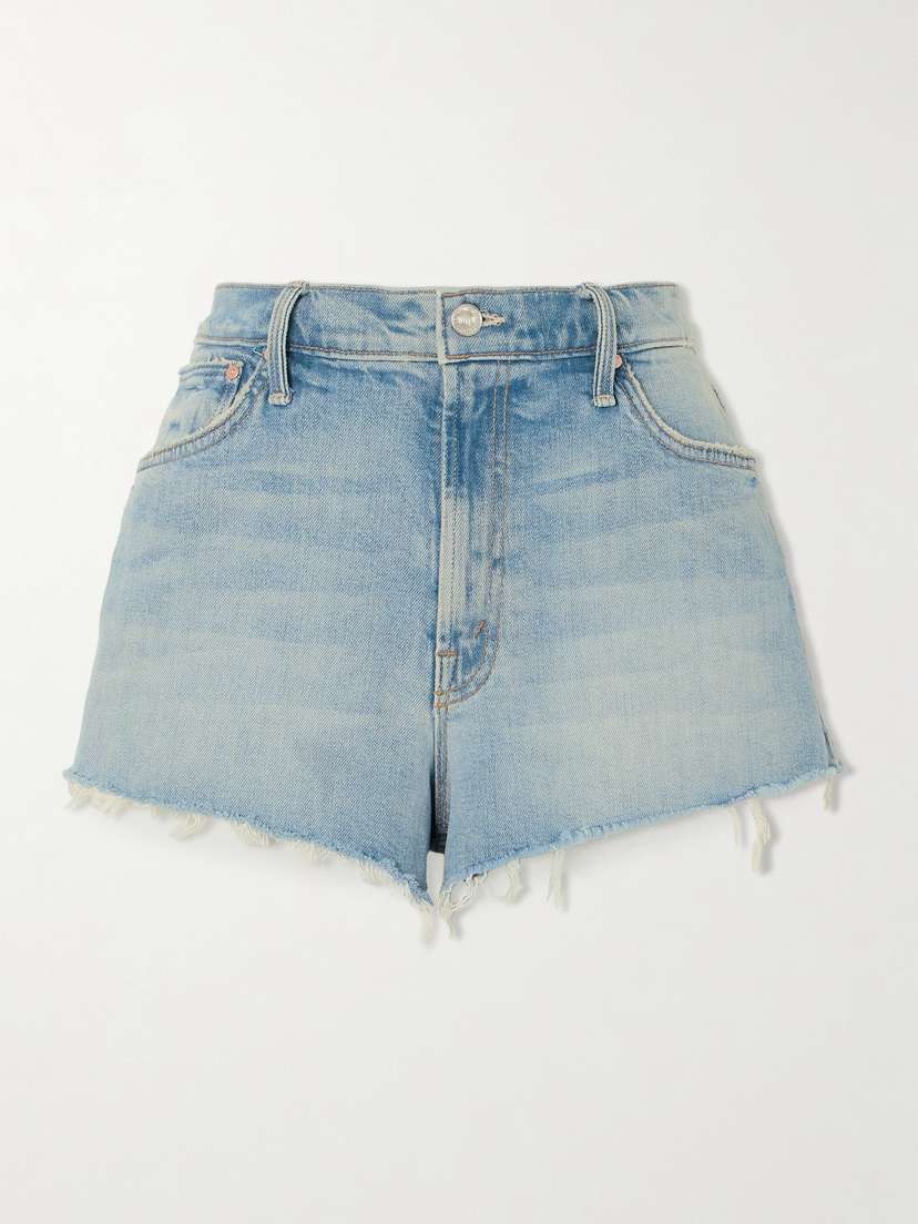Mother The Dodger Distressed Denim Shorts