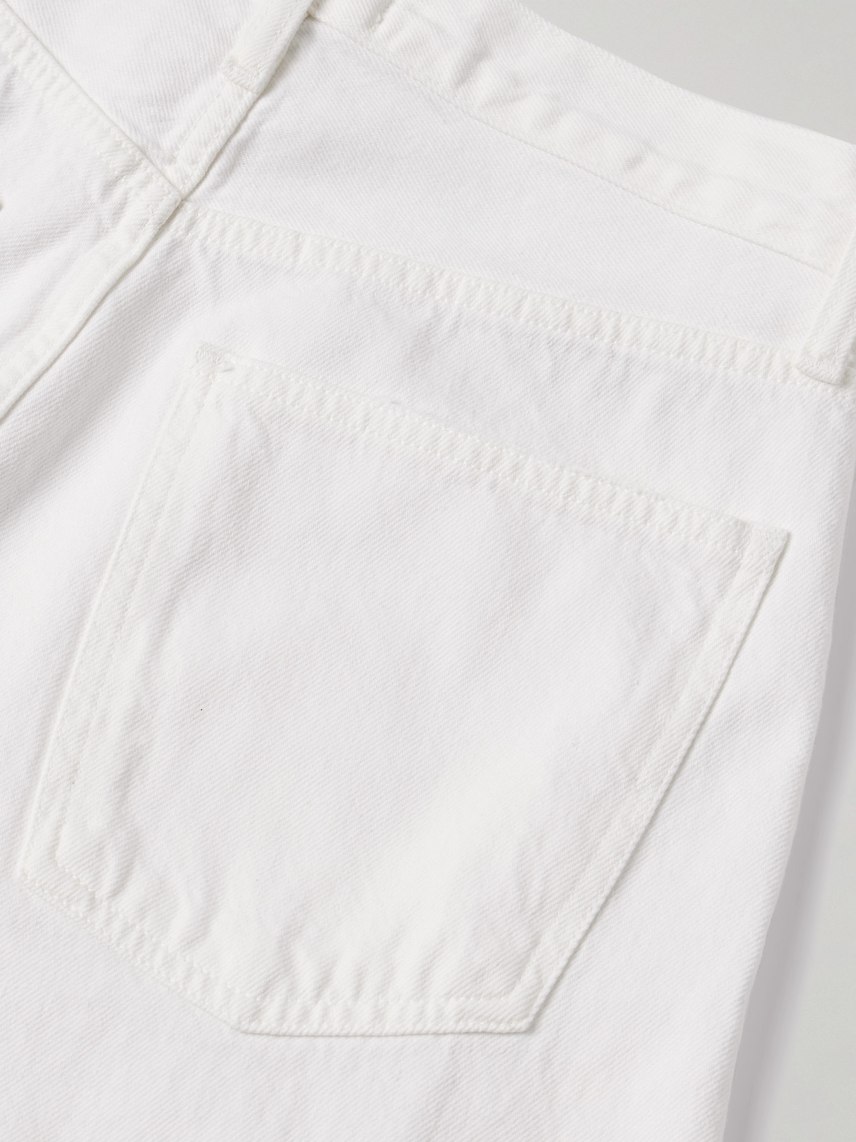 Shop Agolde Luna Frayed High-rise Barrel-leg Jeans In White