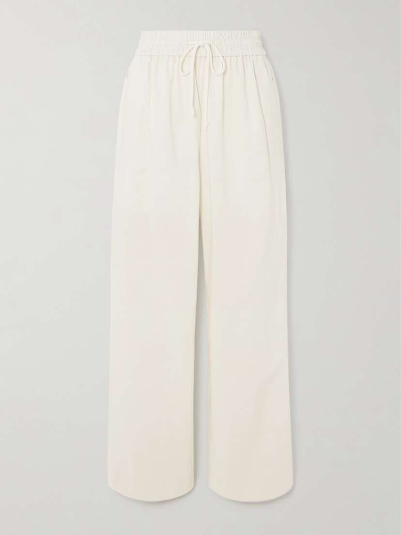 Frame Lounge Cotton-blend Wide-leg Pants