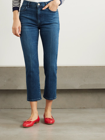 FRAME Le High cropped high-rise slim-leg jeans