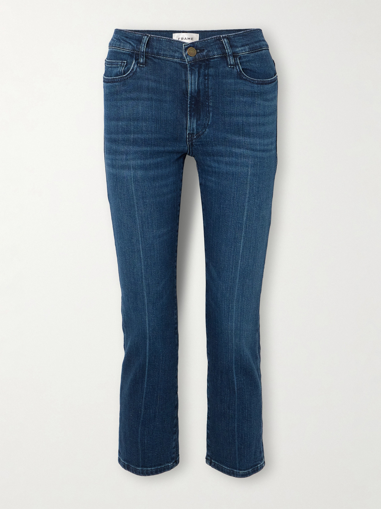 Frame Le High Cropped High-rise Slim-leg Jeans In Blue