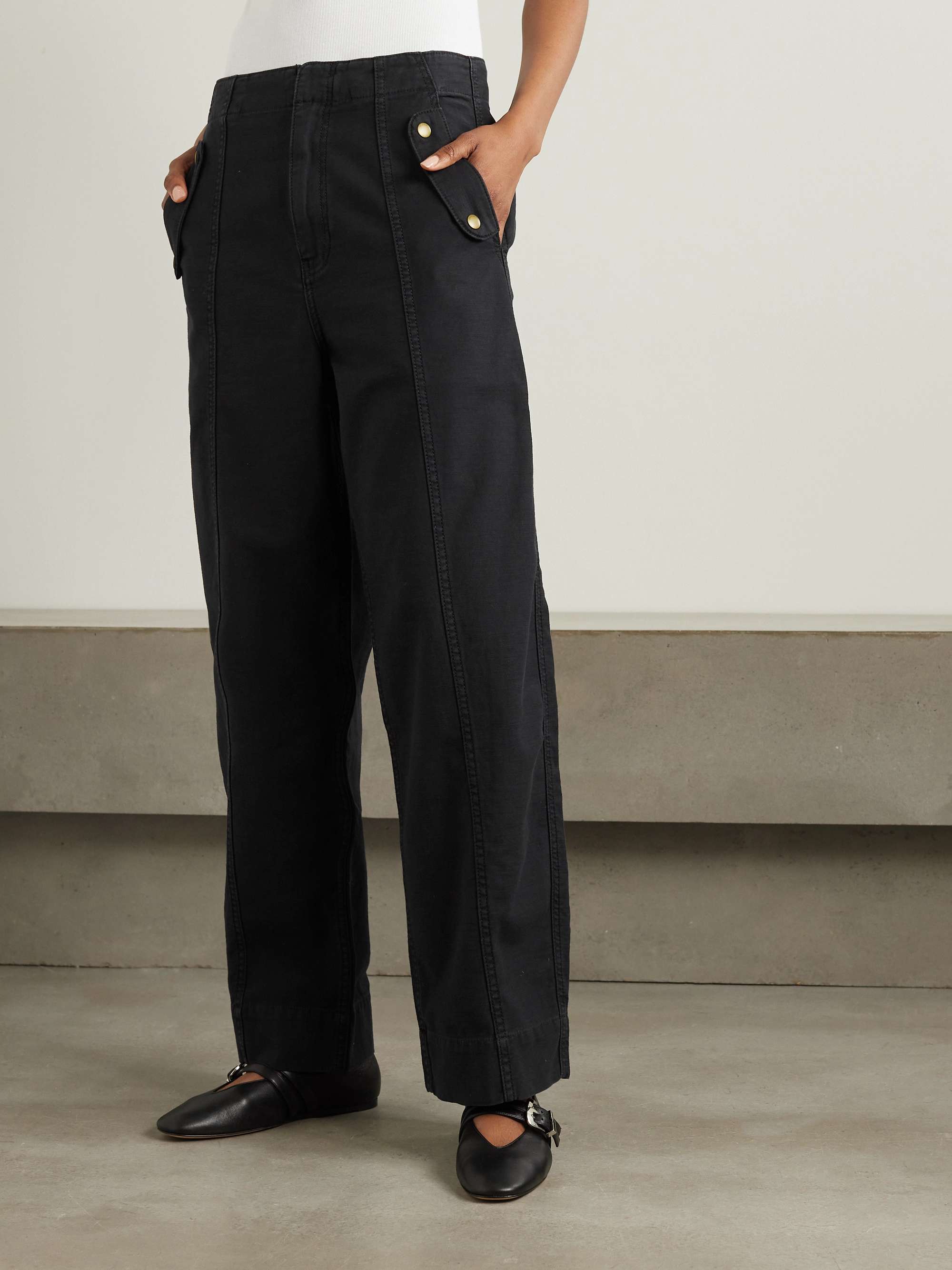 FRAME Utility Barrel cotton-canvas wide-leg pants | NET-A-PORTER FRAME Utility Barrel cotton-canvas wide-leg pants | NET-A-PORTER