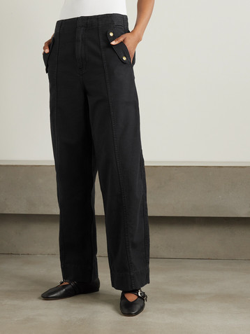 FRAME Utility Barrel cotton-canvas wide-leg pants