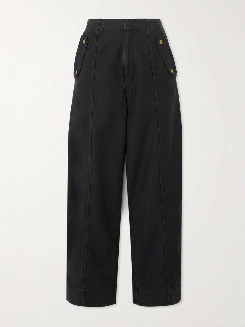 Frame Utility Barrel Cotton-canvas Wide-leg Pants