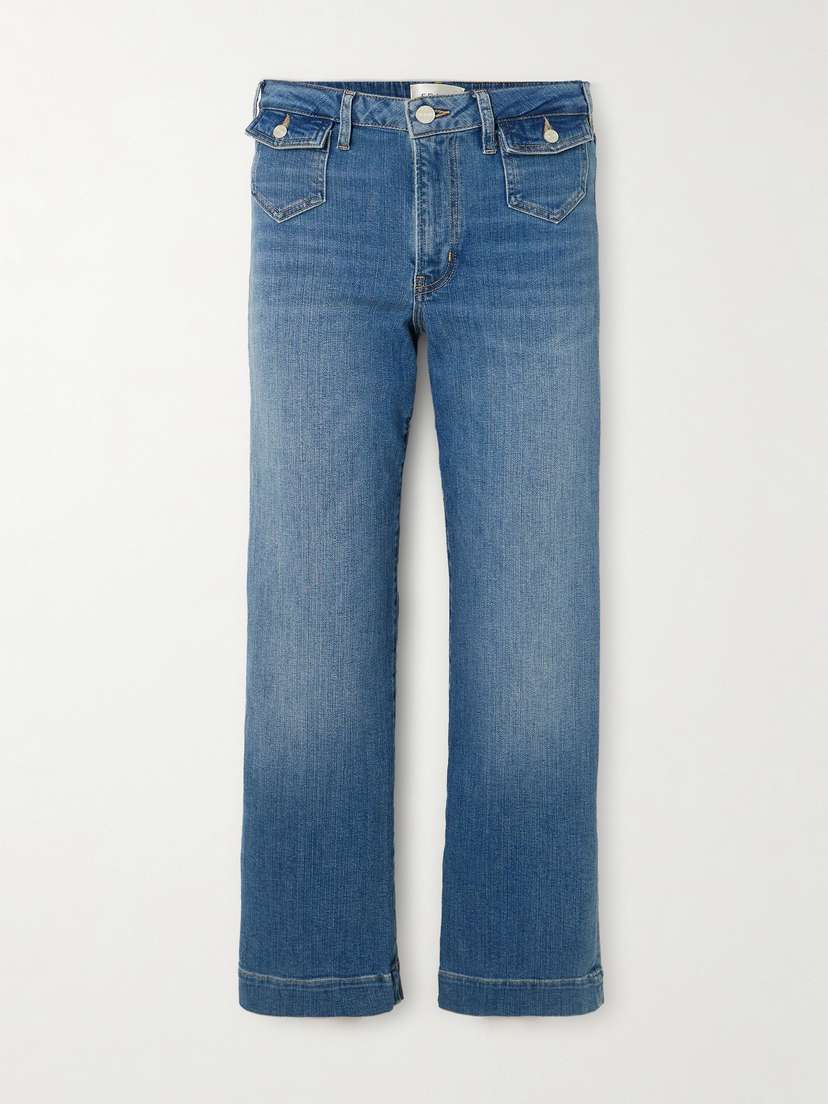 Frame Cropped High-rise Slim-leg Jeans