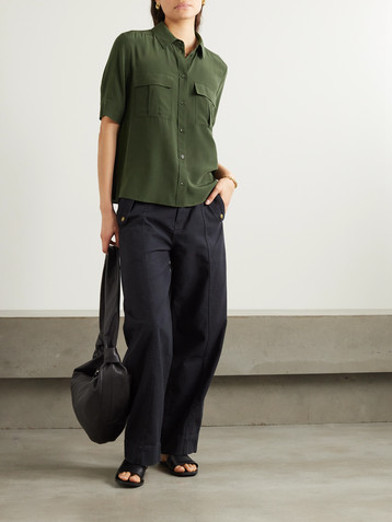 FRAME Silk-crepe shirt