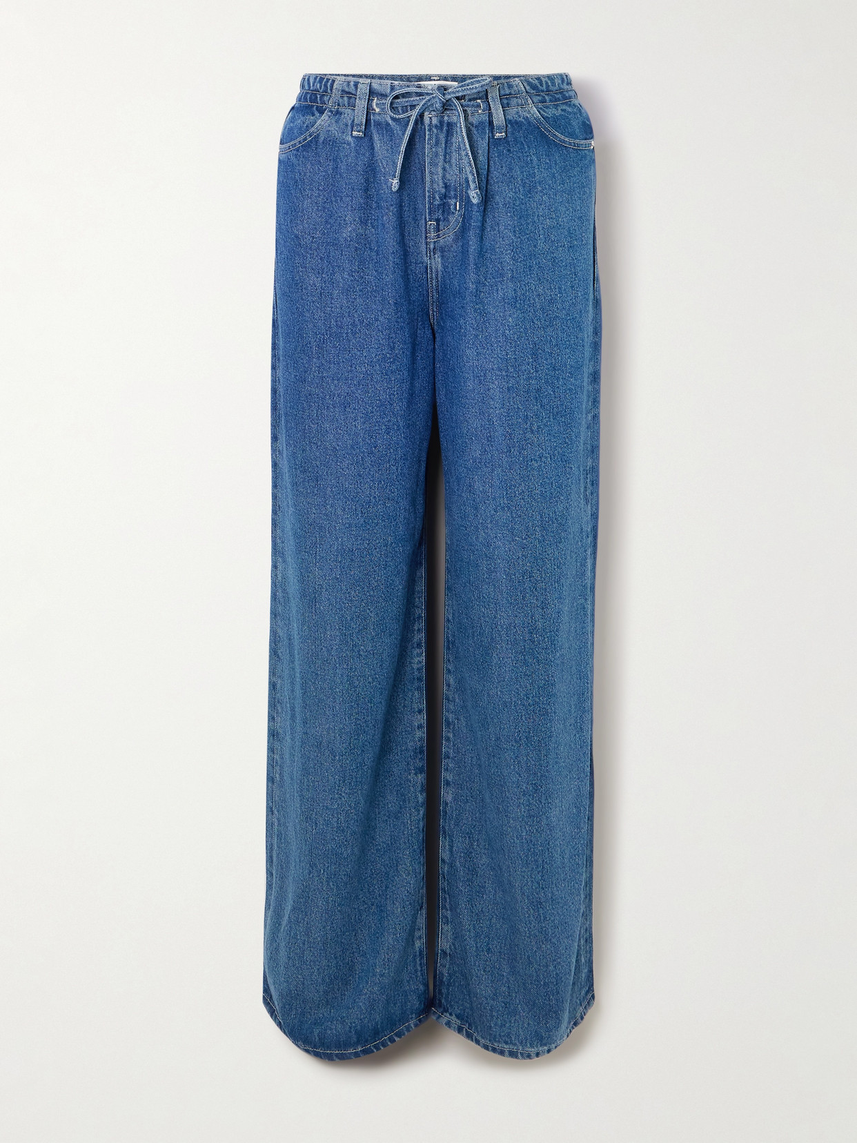 FRAME - Super Drape High-rise Wide-leg Jeans - Blue