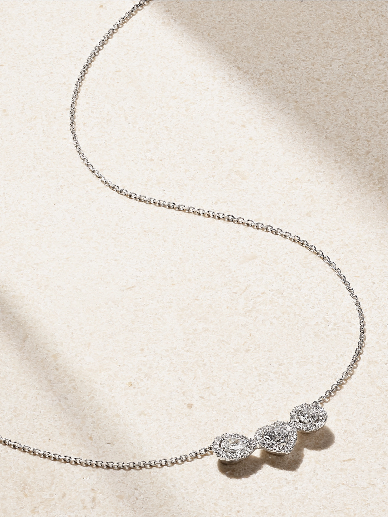 De Beers Jewellers - Aura 18-karat White Gold Diamond Necklace - One size