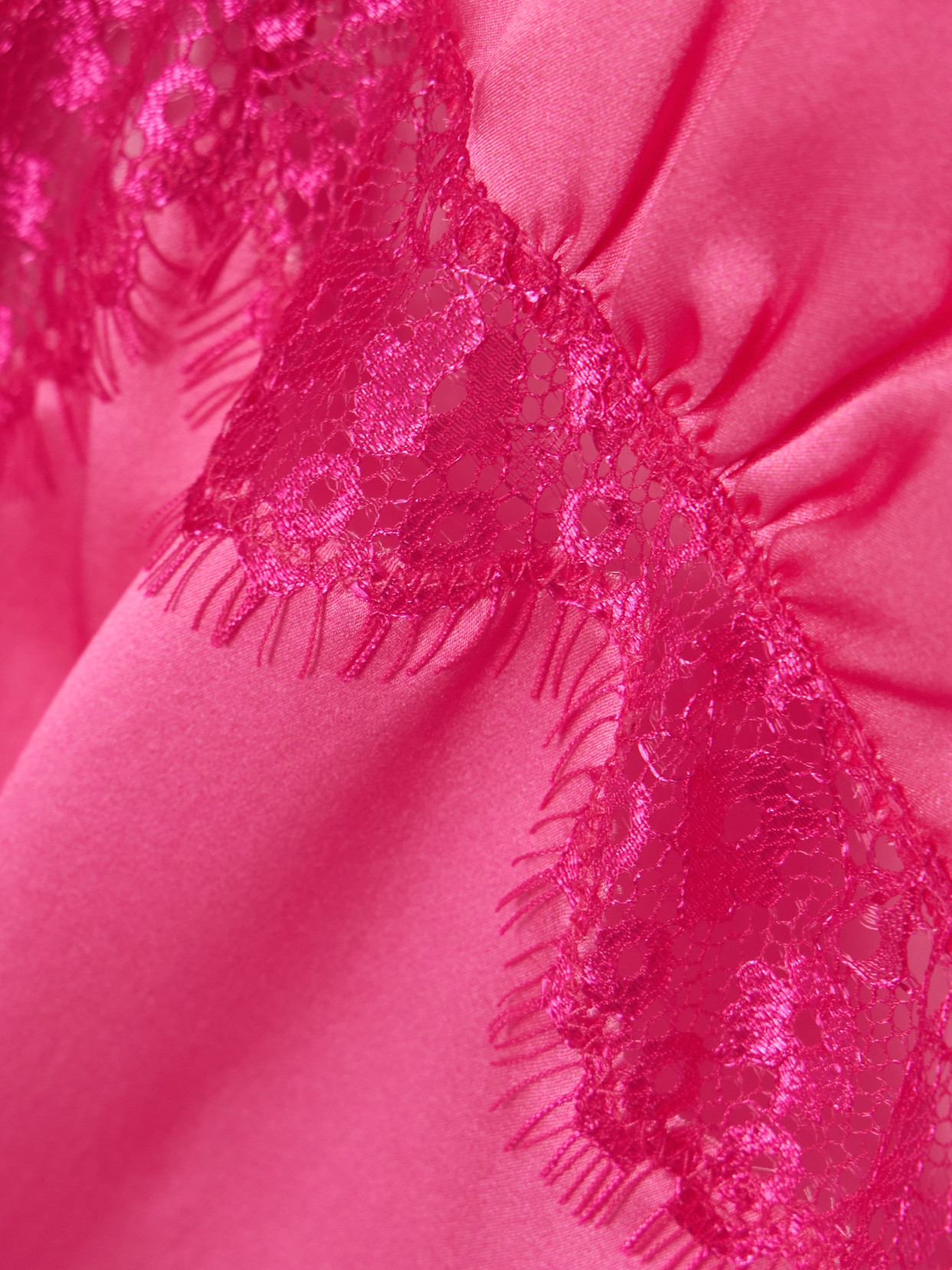Dodo Bar Or Shuki Lace-trimmed Silk-satin Camisole In Pink