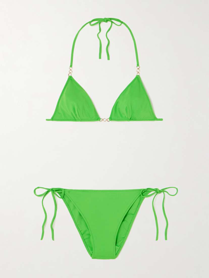 Lido Sessantaquattro Chain-embellished Triangle Bikini