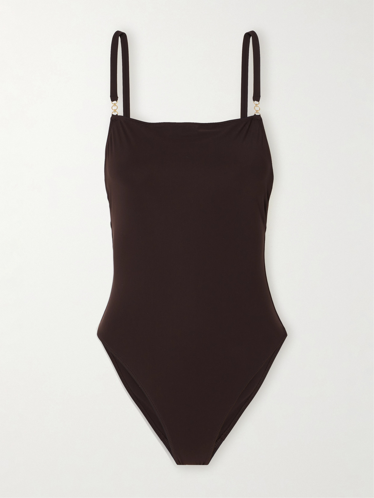 Lido Sessantasette Chain-embellished Swimsuit In Brown