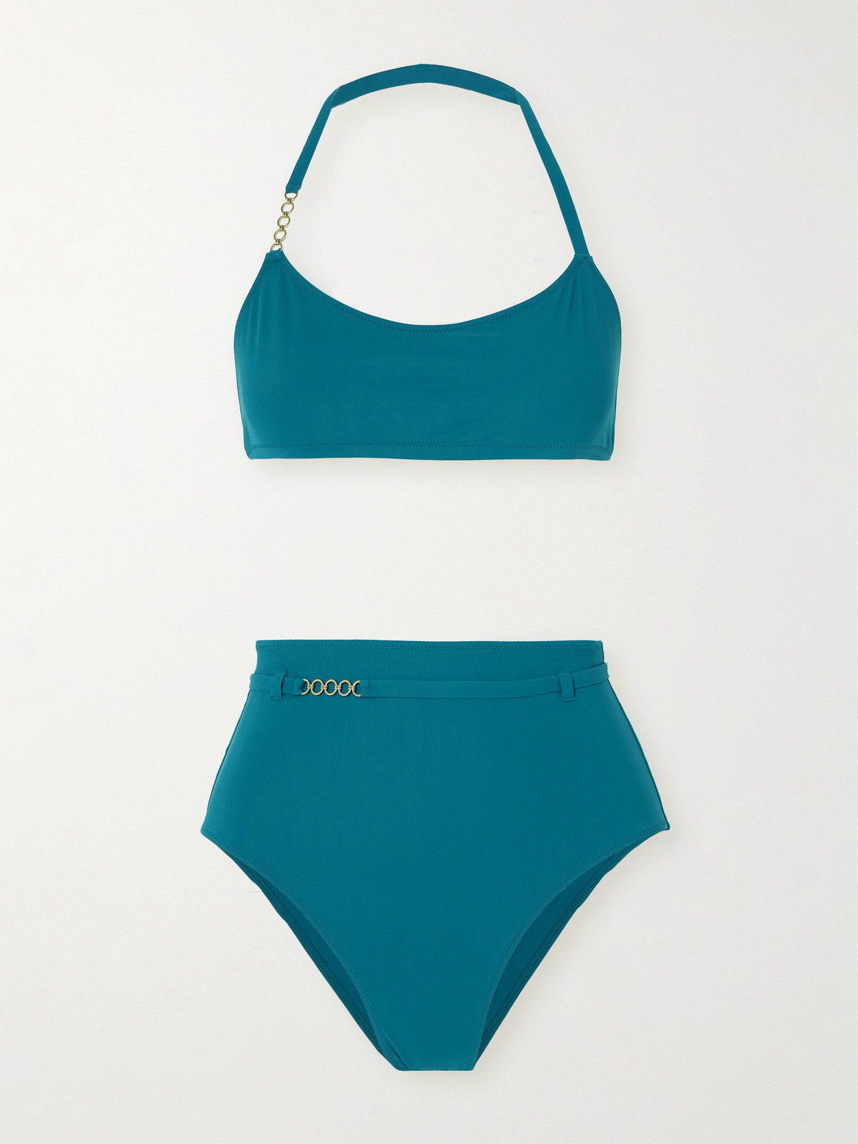 Lido Sessantacinque Chain-embellished Halterneck Bikini In Blue