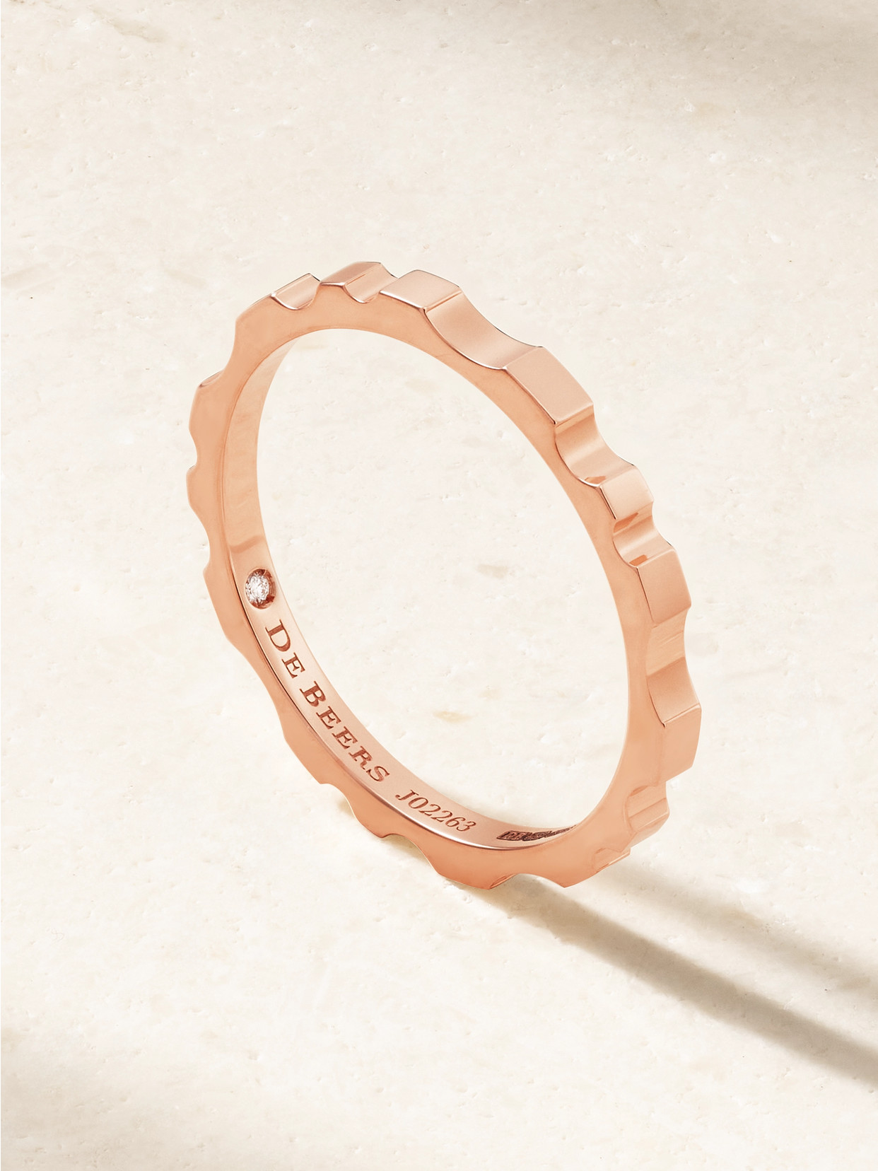 De Beers Jewellers Rvl 18-karat Rose Gold Diamond Ring