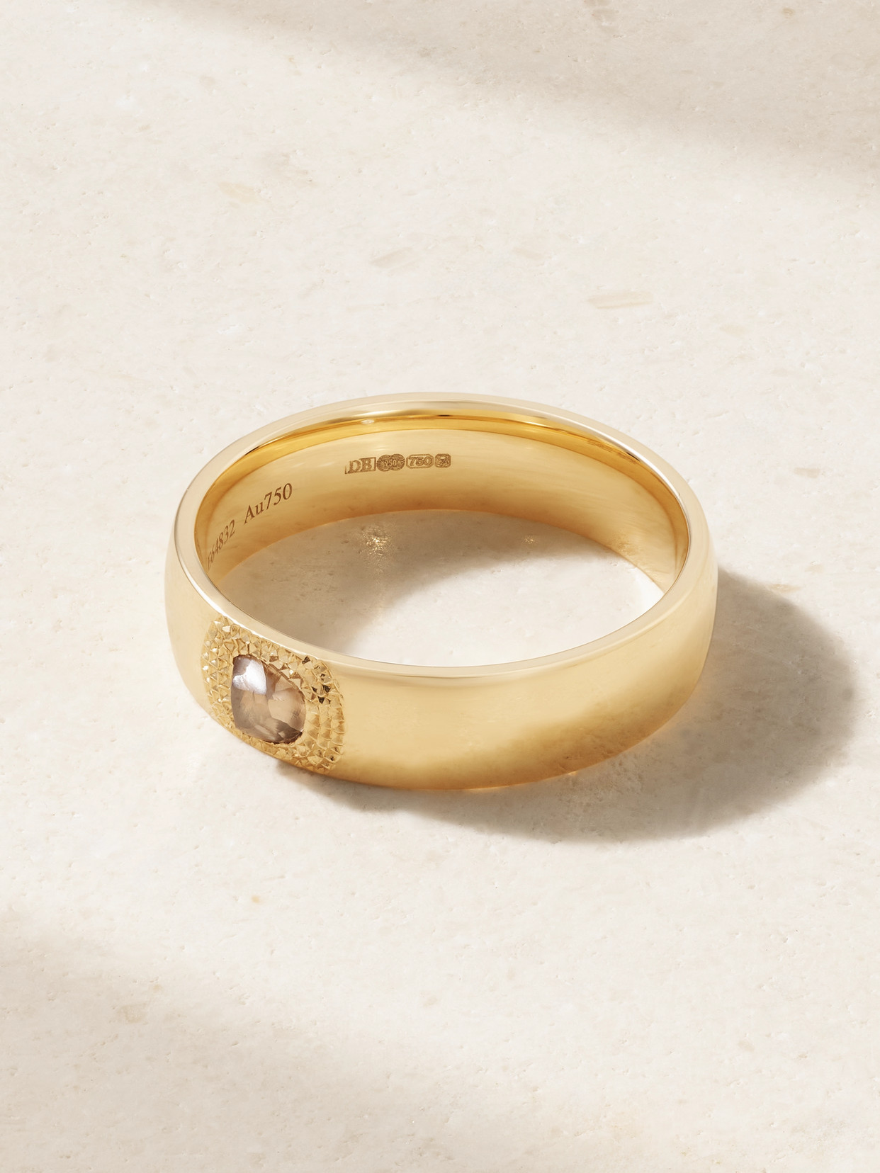De Beers Jewellers Talisman Large 18-karat Gold Diamond Ring
