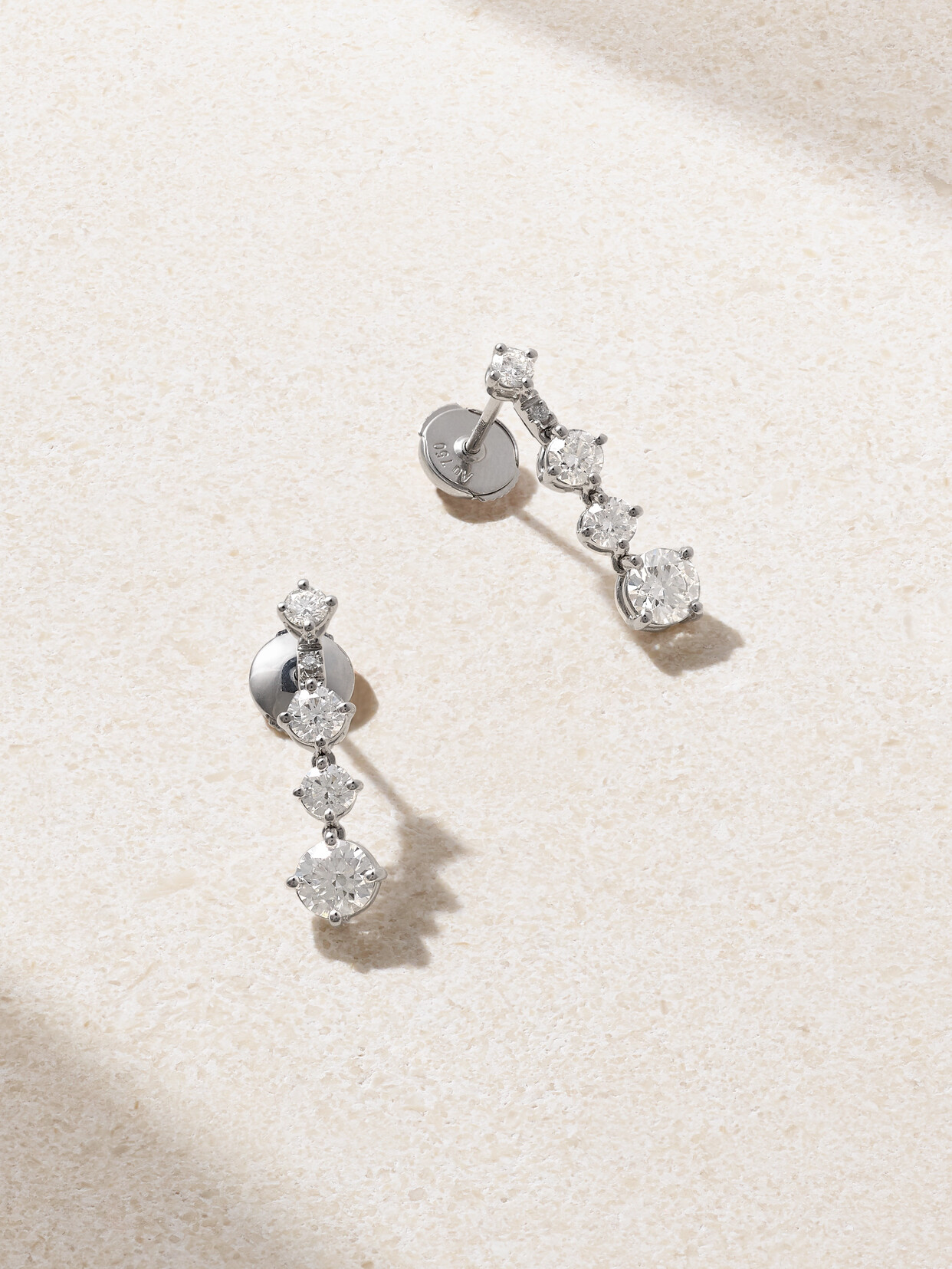 De Beers Arpeggia 18-karat White Gold Diamond Earrings