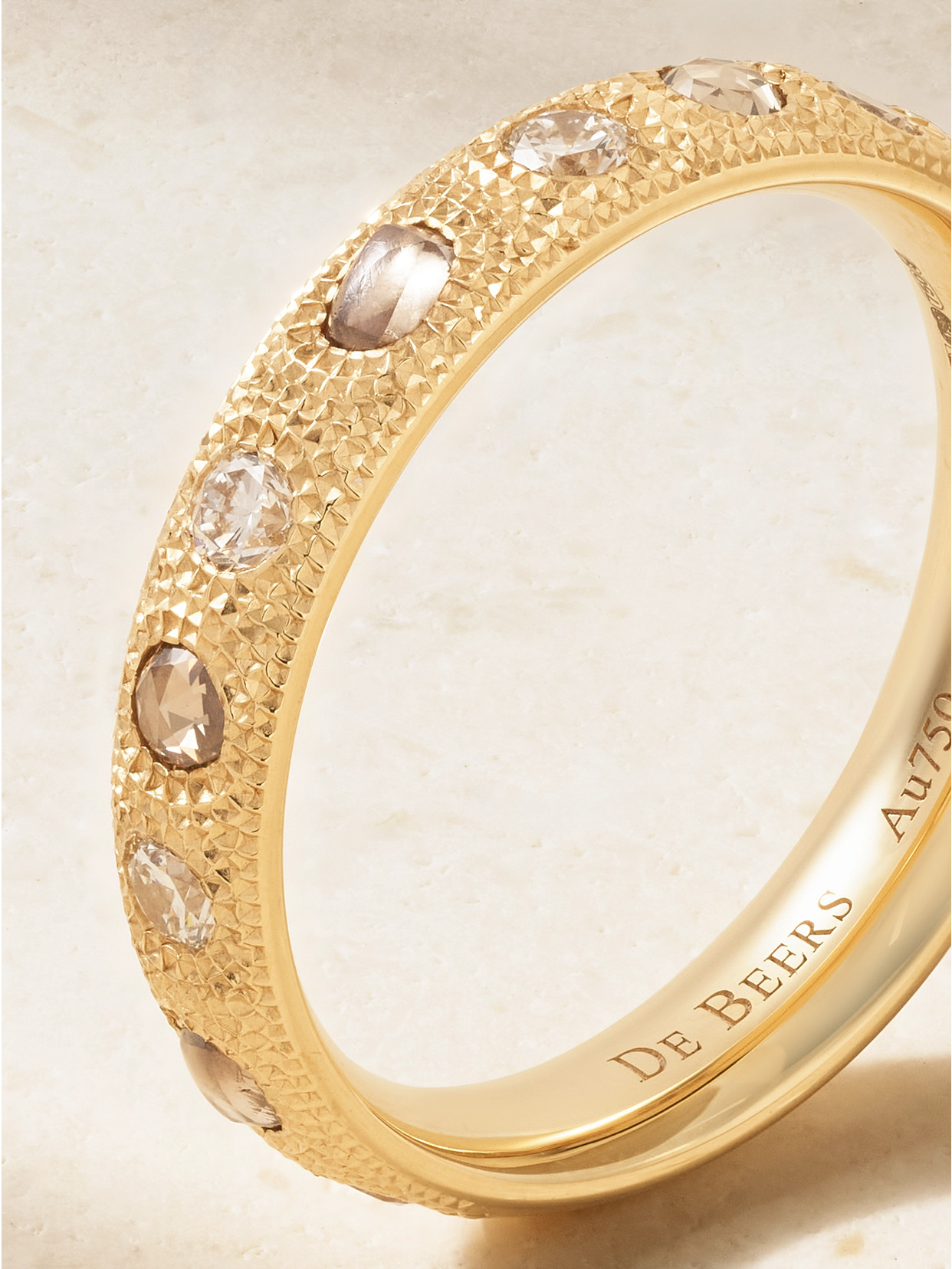 De Beers Jewellers Talisman Small 18-karat Gold Diamond Ring In Gold