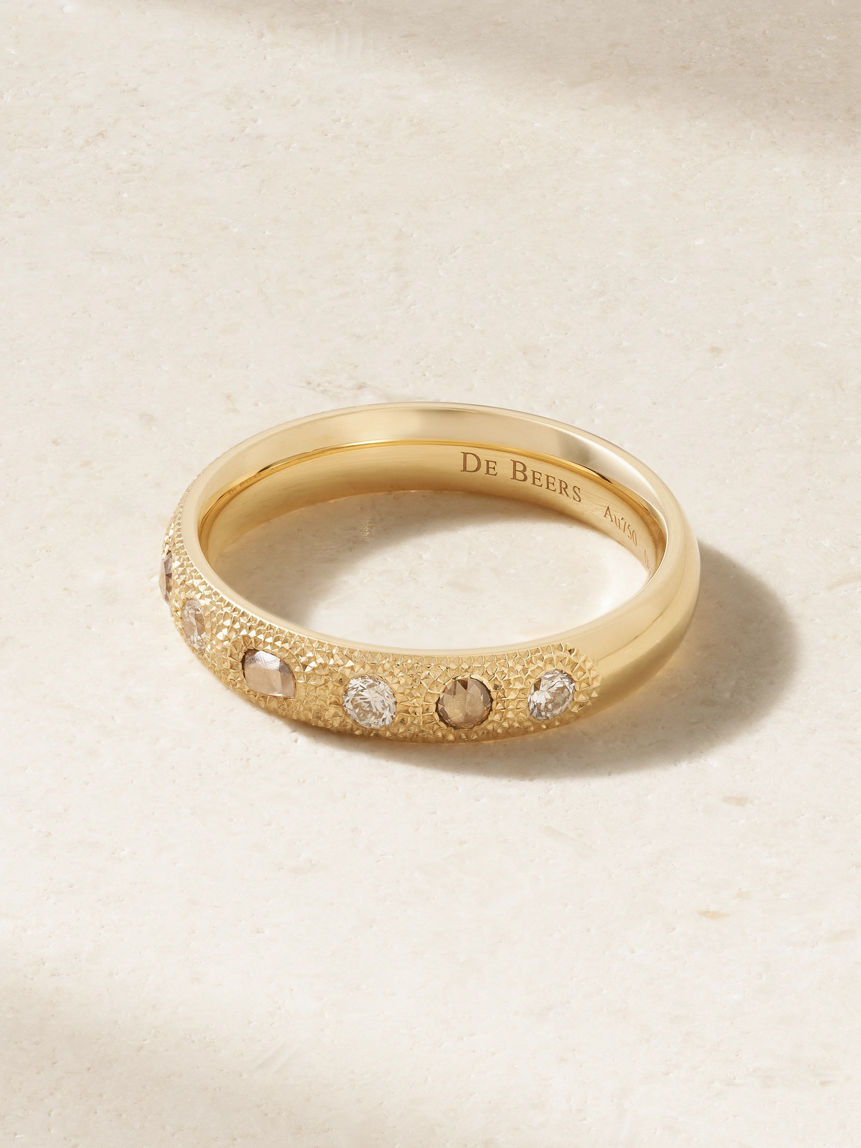 De Beers - Talisman Small 18-karat Gold Diamond Ring - 52