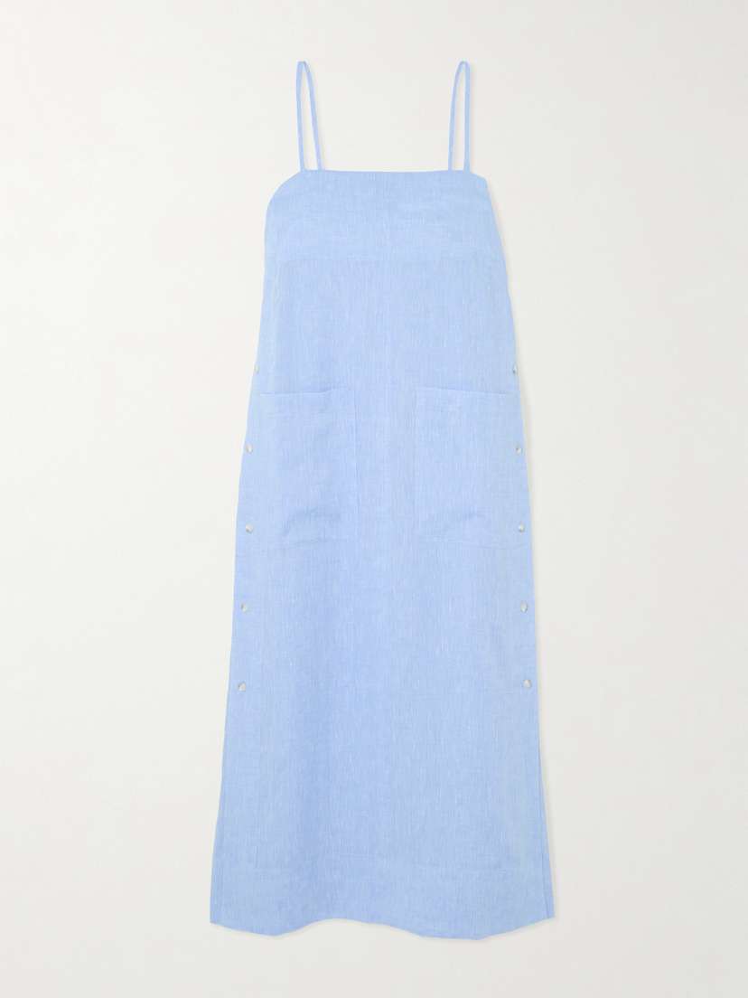 Bondi Born Nikko Organic Linen Midi Dress