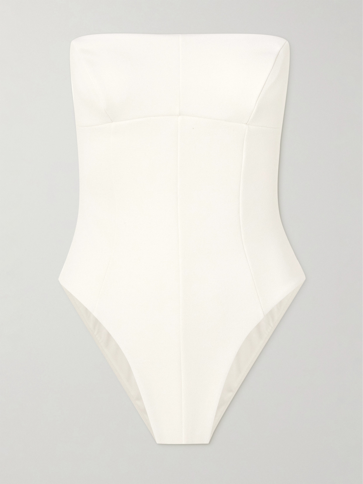 Haight Zoe Cutout Crepe Swimsuit In White