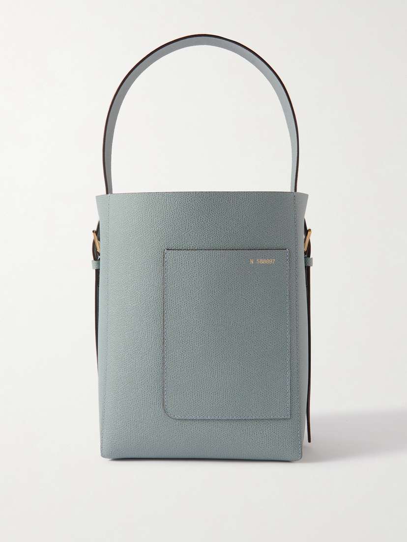 Valextra Small Textured-leather Bucket Bag