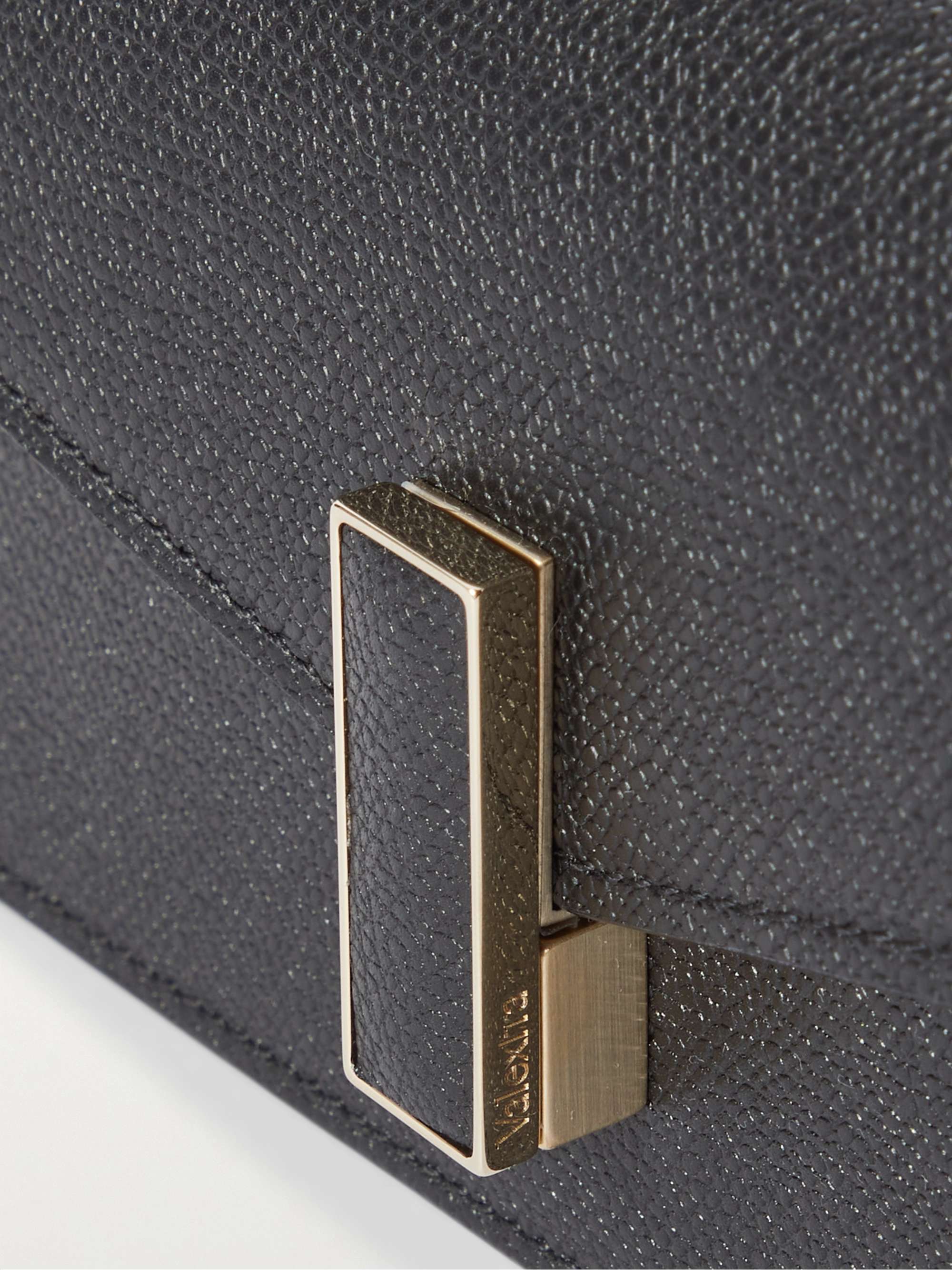 VALEXTRA Iside textured-leather clutch