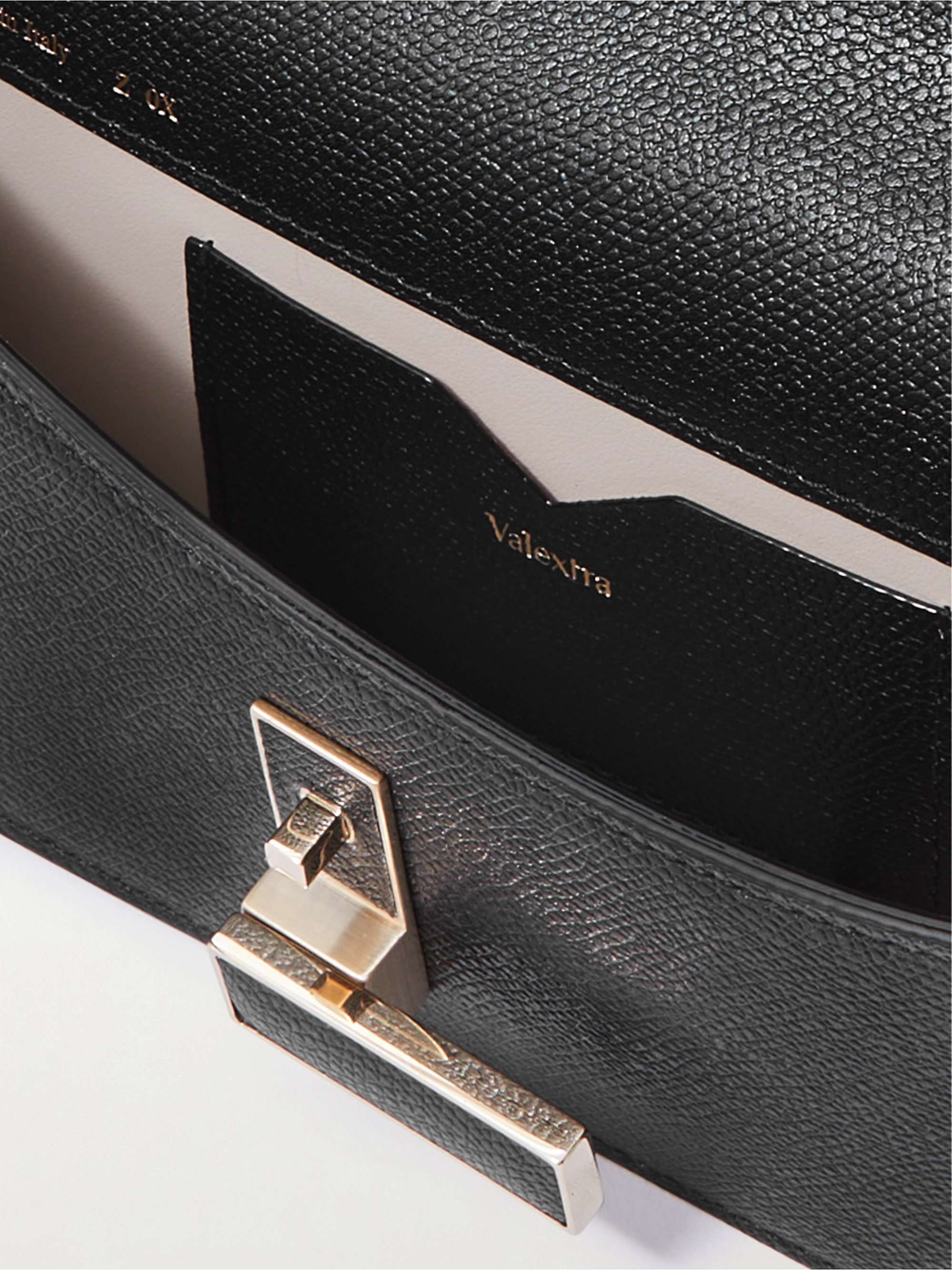 VALEXTRA Iside textured-leather clutch