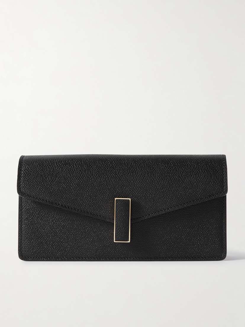 Valextra Iside Textured-leather Clutch