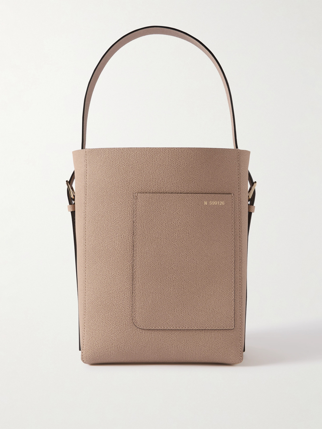 Valextra Small Leather Bucket Bag In Neutrals