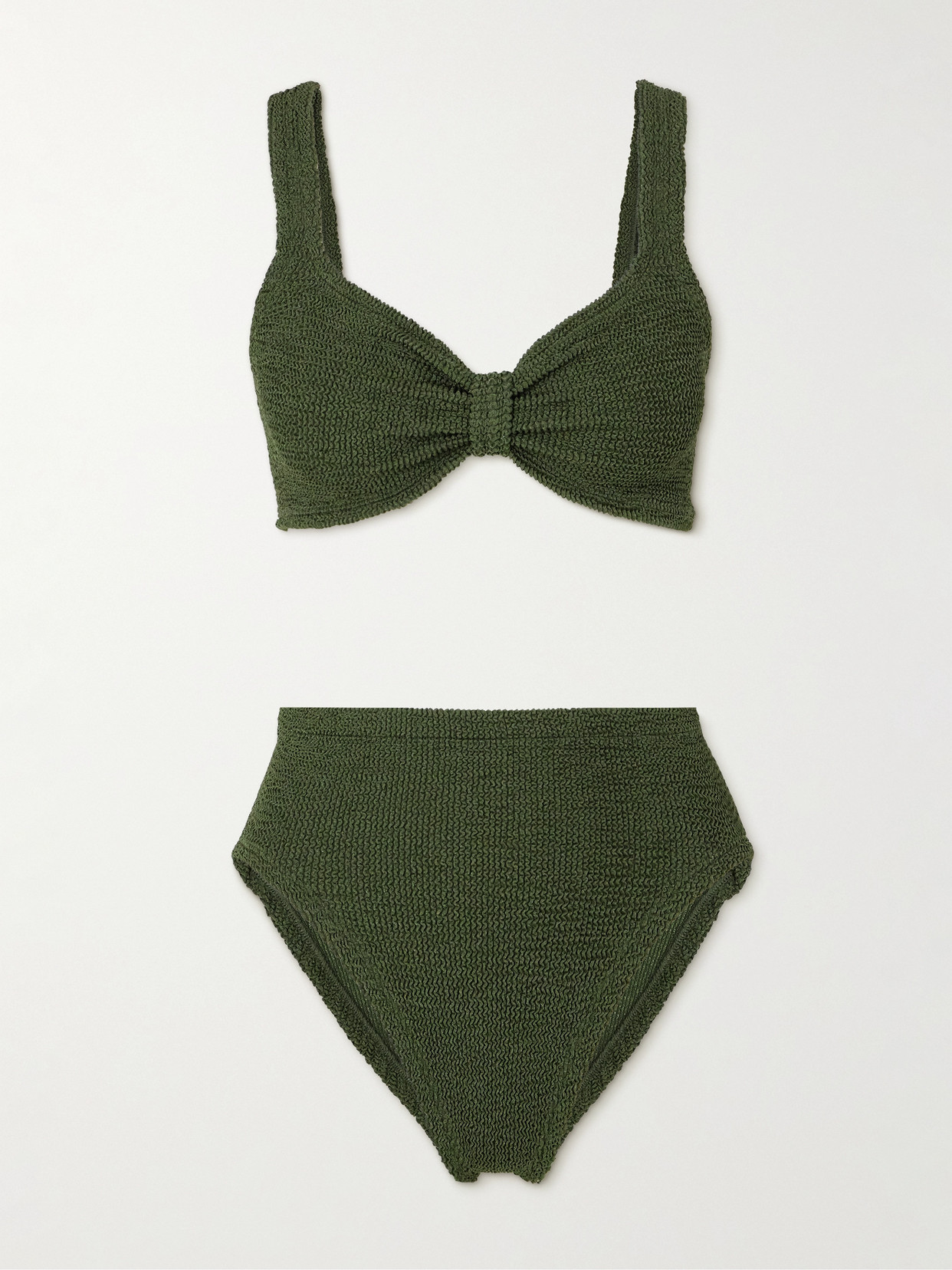 Hunza G - Judy Seersucker Bikini - Green