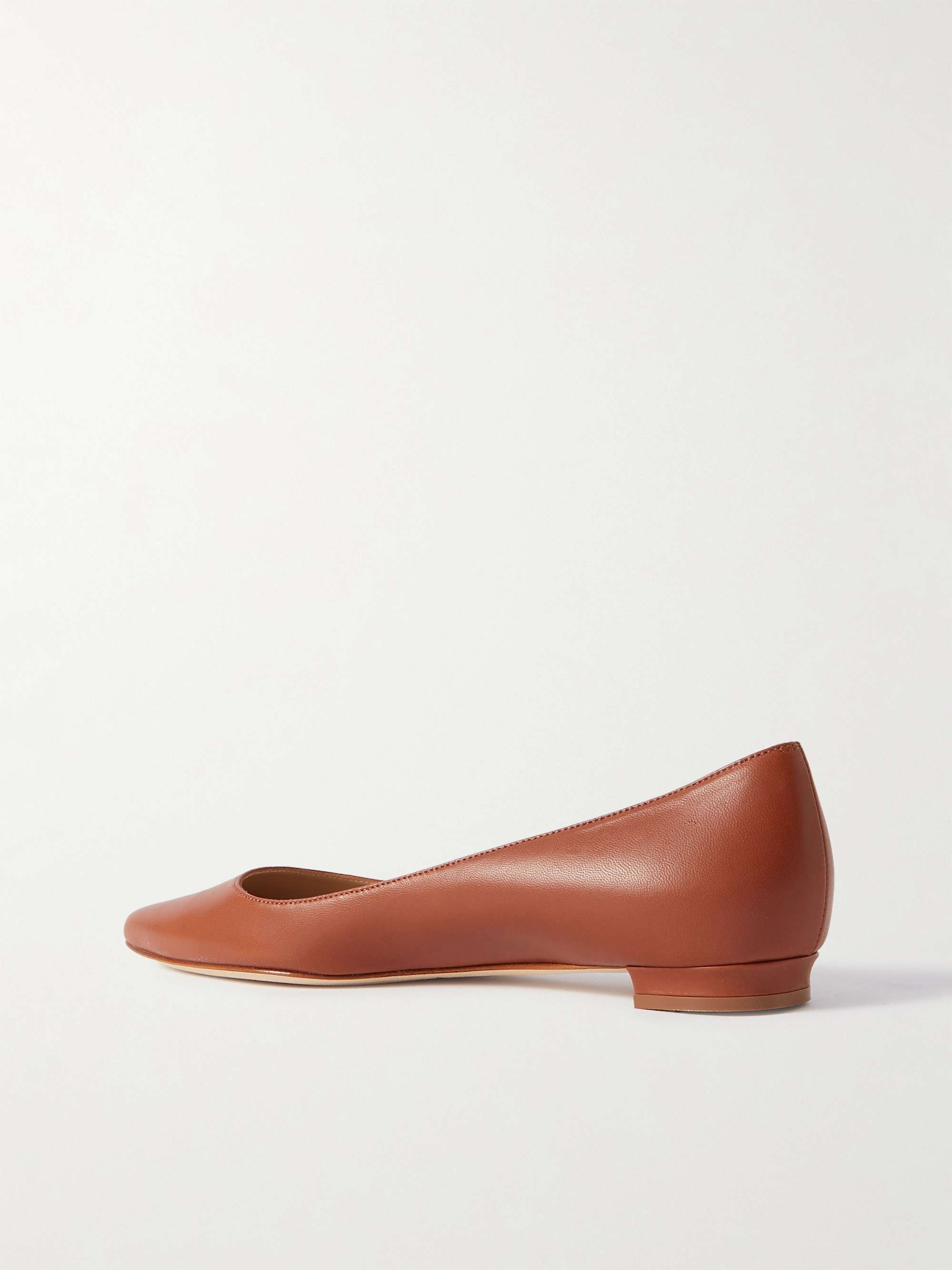 MANOLO BLAHNIK BB 10 leather point-toe flats