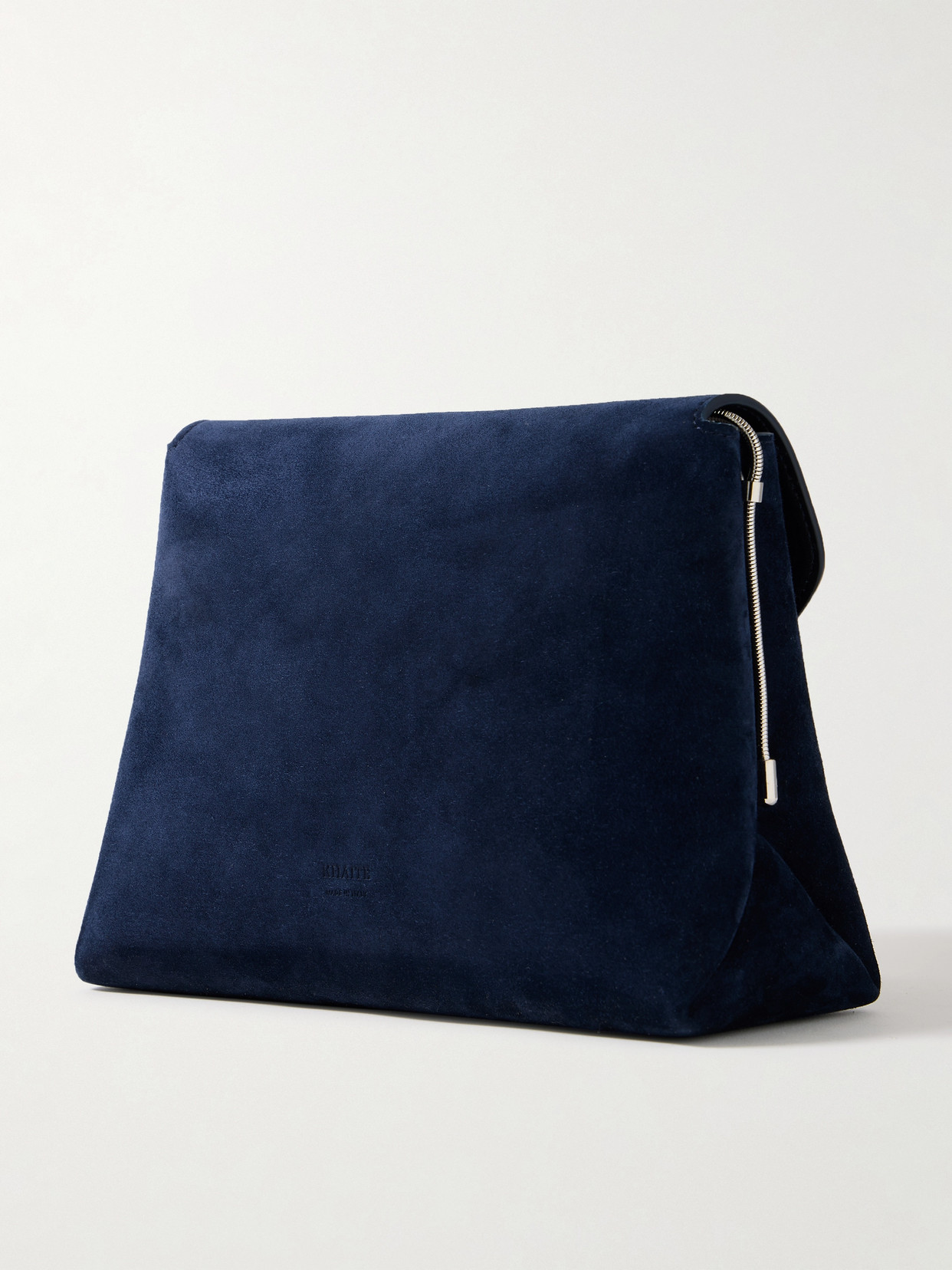 Khaite Bobbi Suede Shoulder Bag In Blue