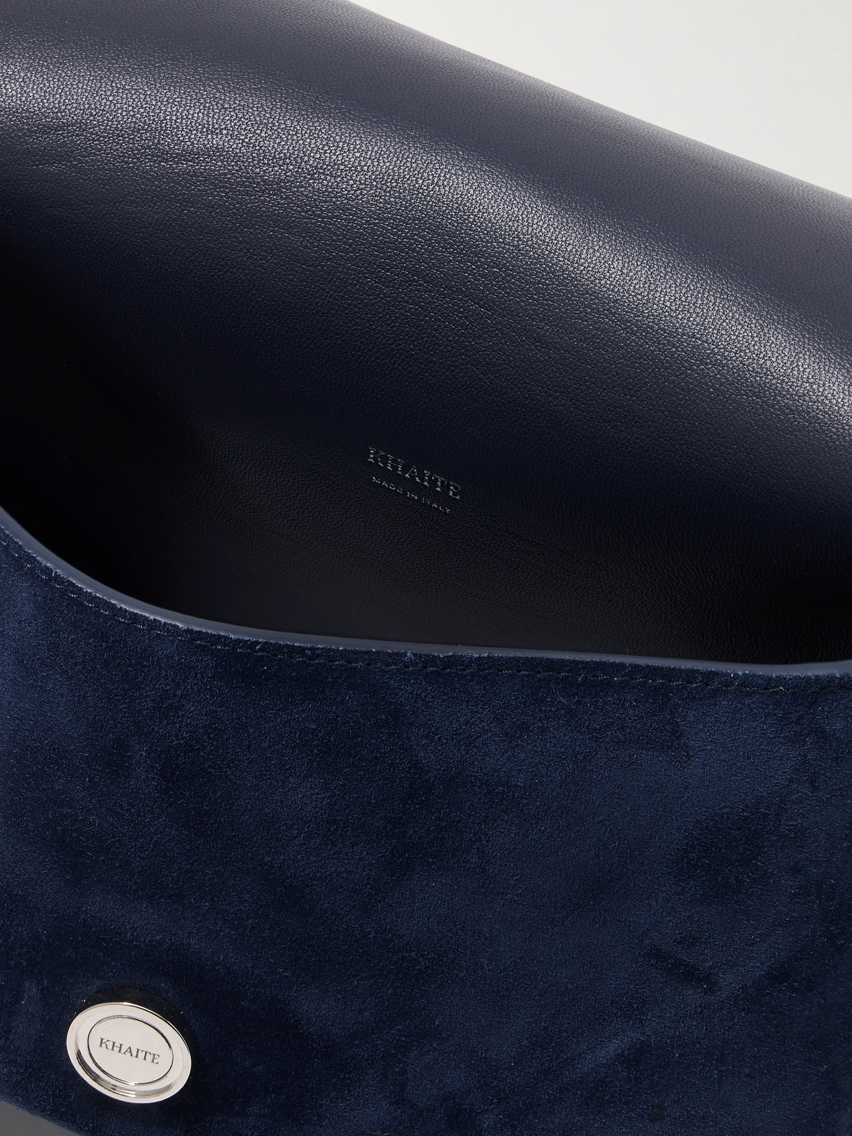 Khaite Bobbi Suede Shoulder Bag In Blue
