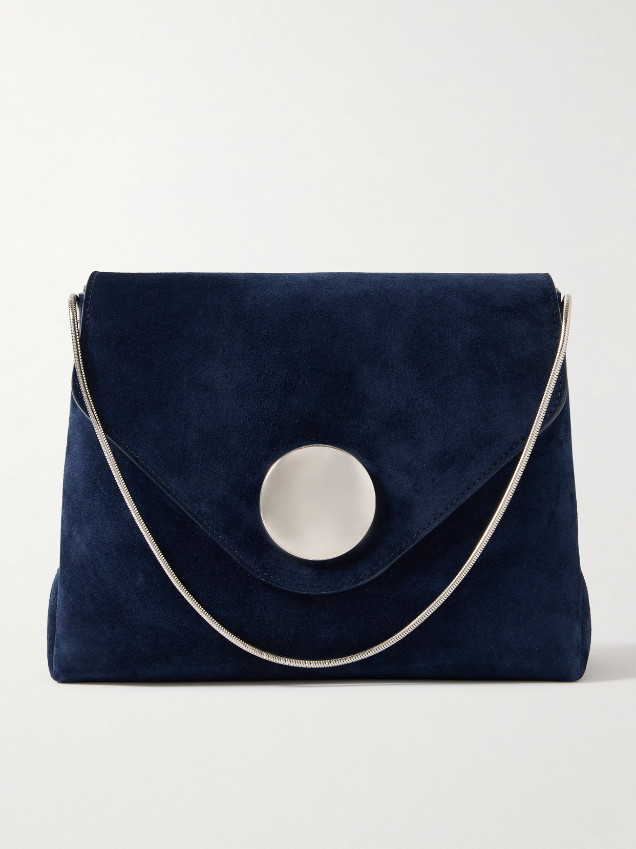 Khaite Bobbi Suede Shoulder Bag In Blue