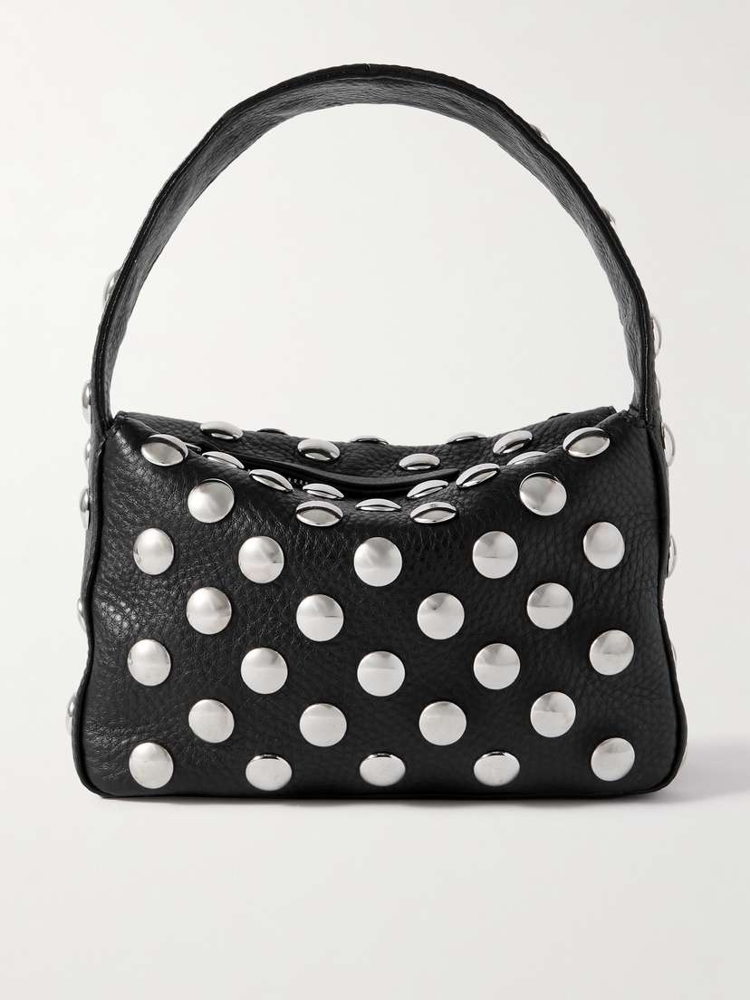 Khaite Elena Small Studded Textured-leather Shoulder Bag