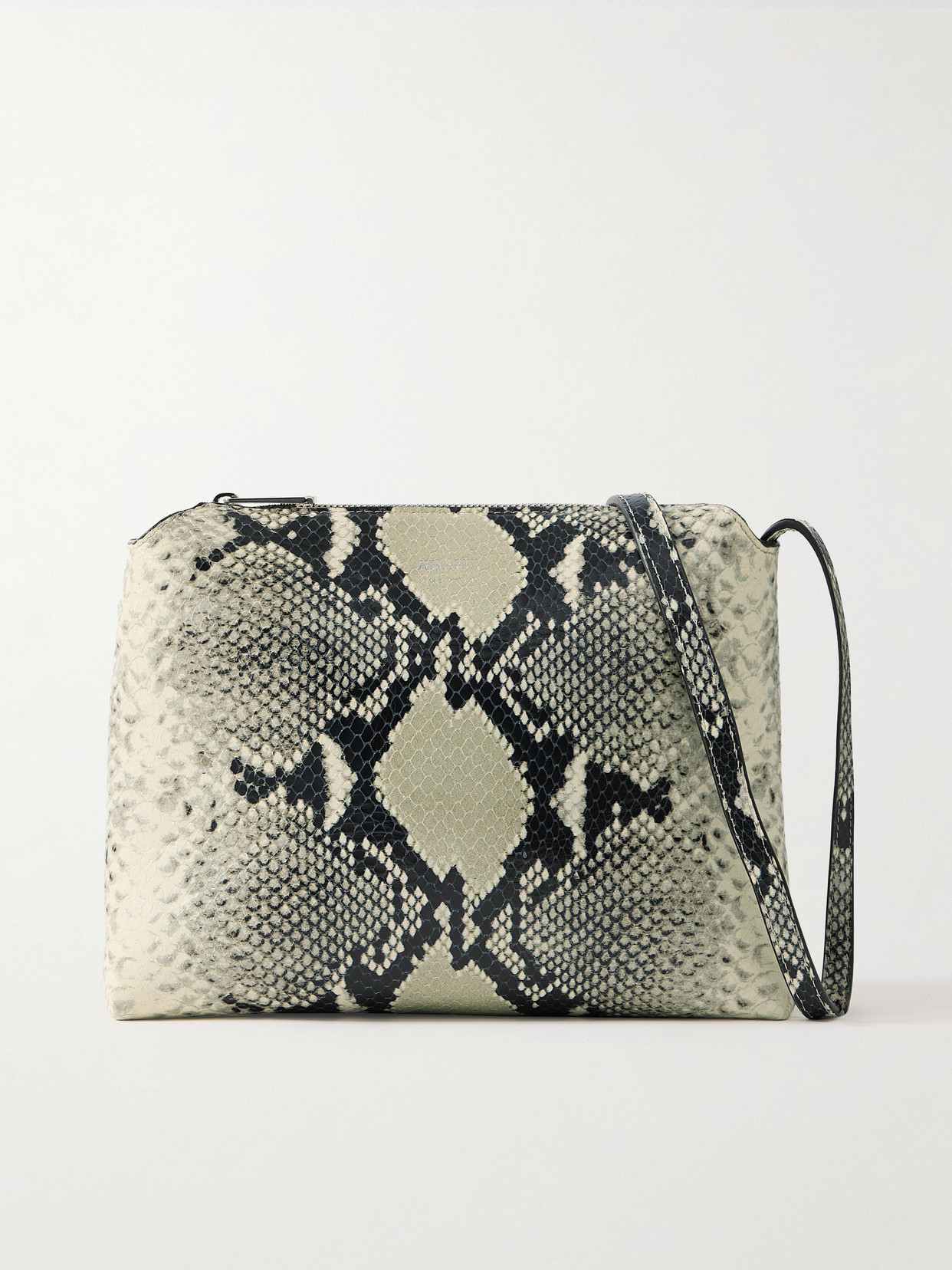 Khaite Lina Medium Snake-effect Leather Shoulder Bag In Neutrals