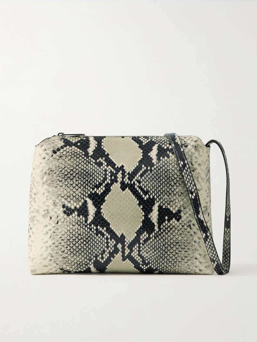 Khaite Lina Medium Snake-effect Leather Shoulder Bag