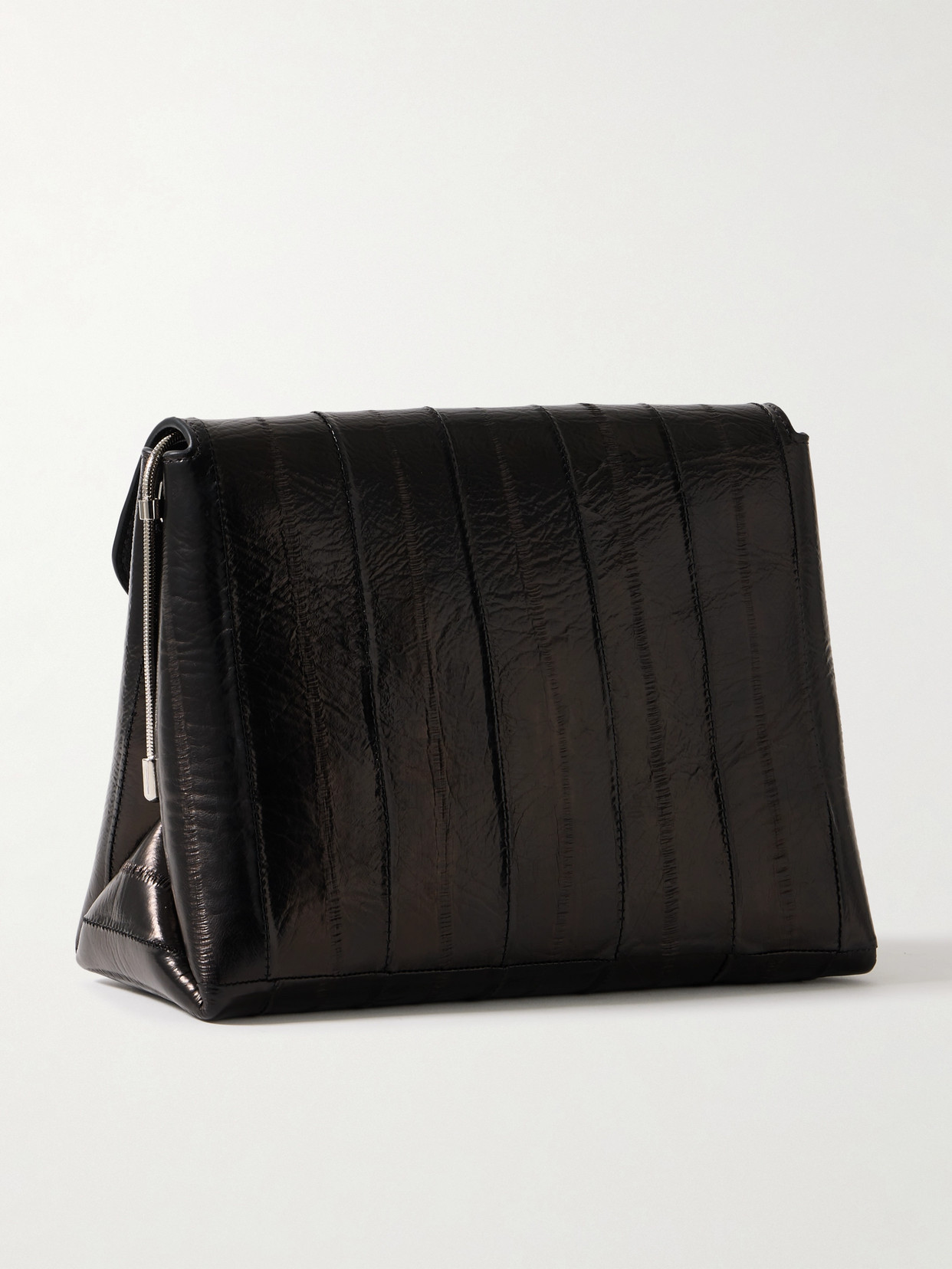 Khaite Bobbi Eel Shoulder Bag In Black