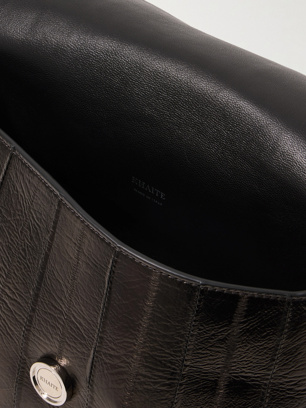 Khaite Bobbi Eel Shoulder Bag In Black
