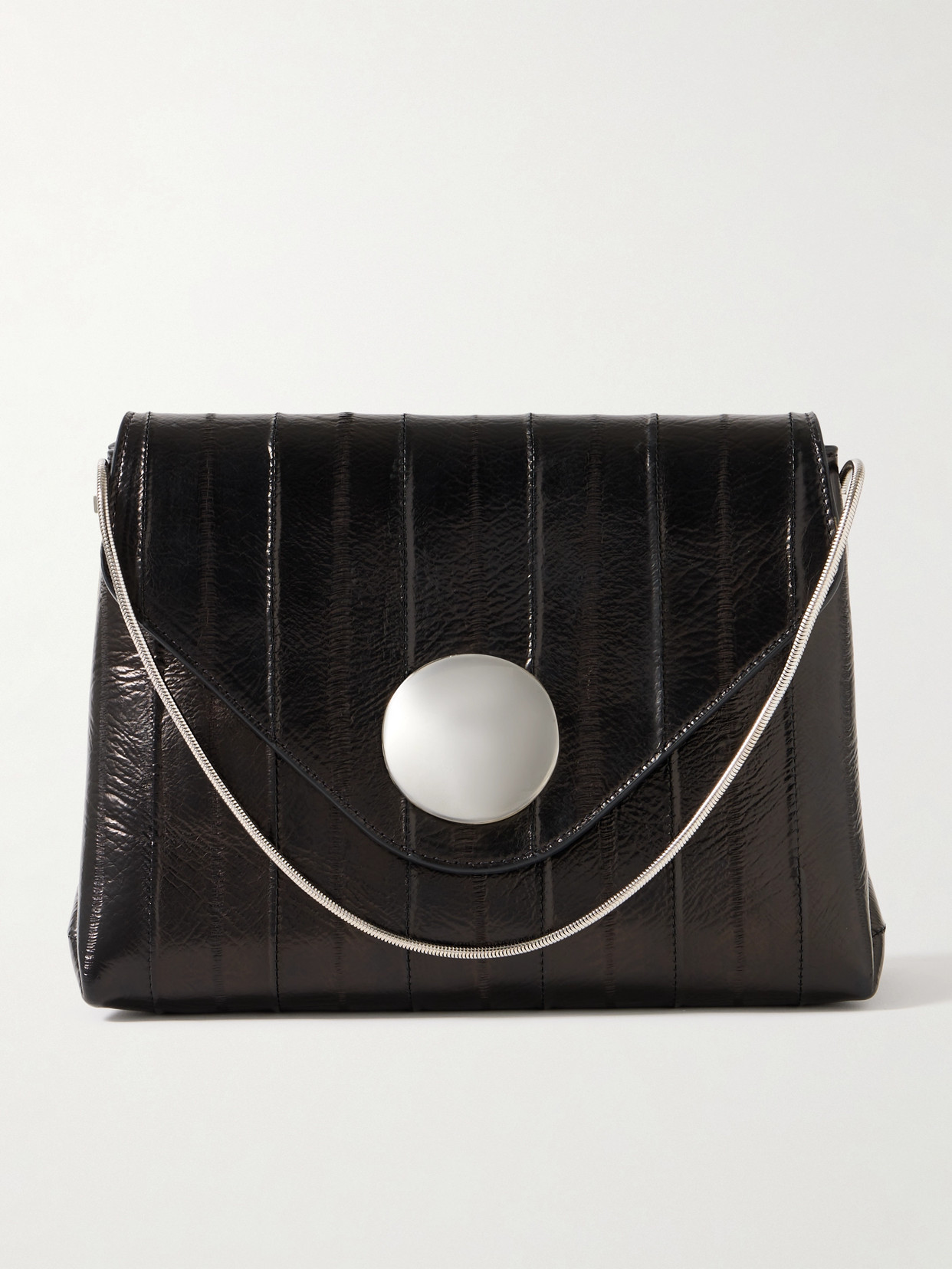 Khaite Bobbi Eel Shoulder Bag In Black