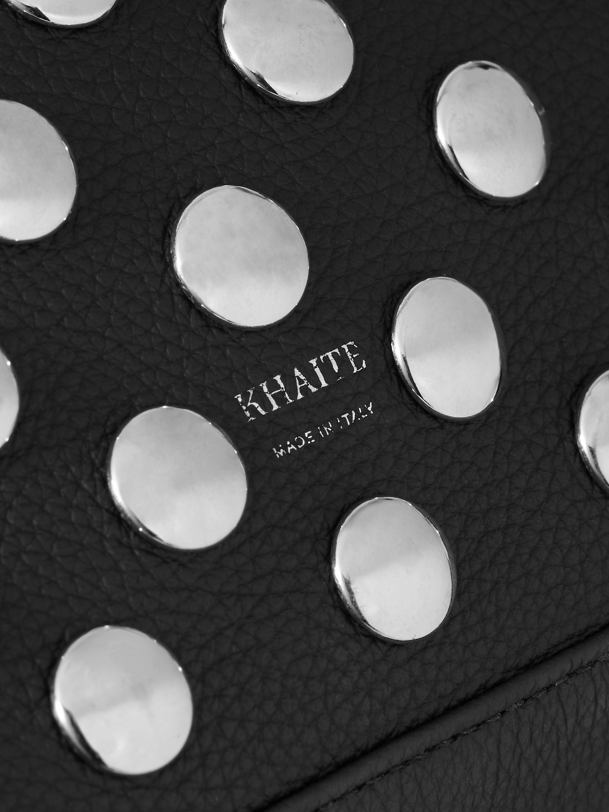 Khaite Elena Small Studded Leather Shoulder Bag In Black