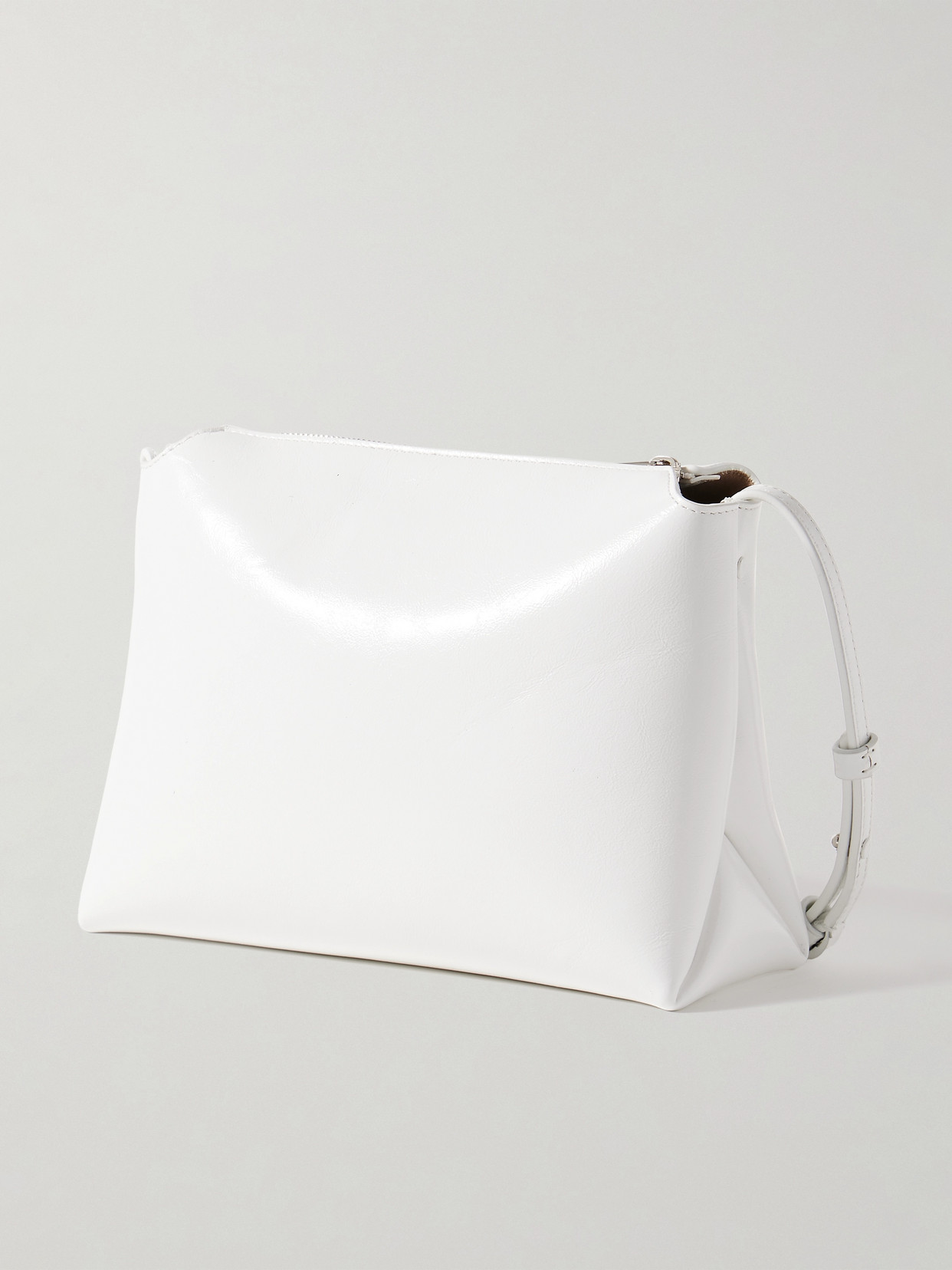 Khaite Lina Medium Leather Shoulder Bag In White