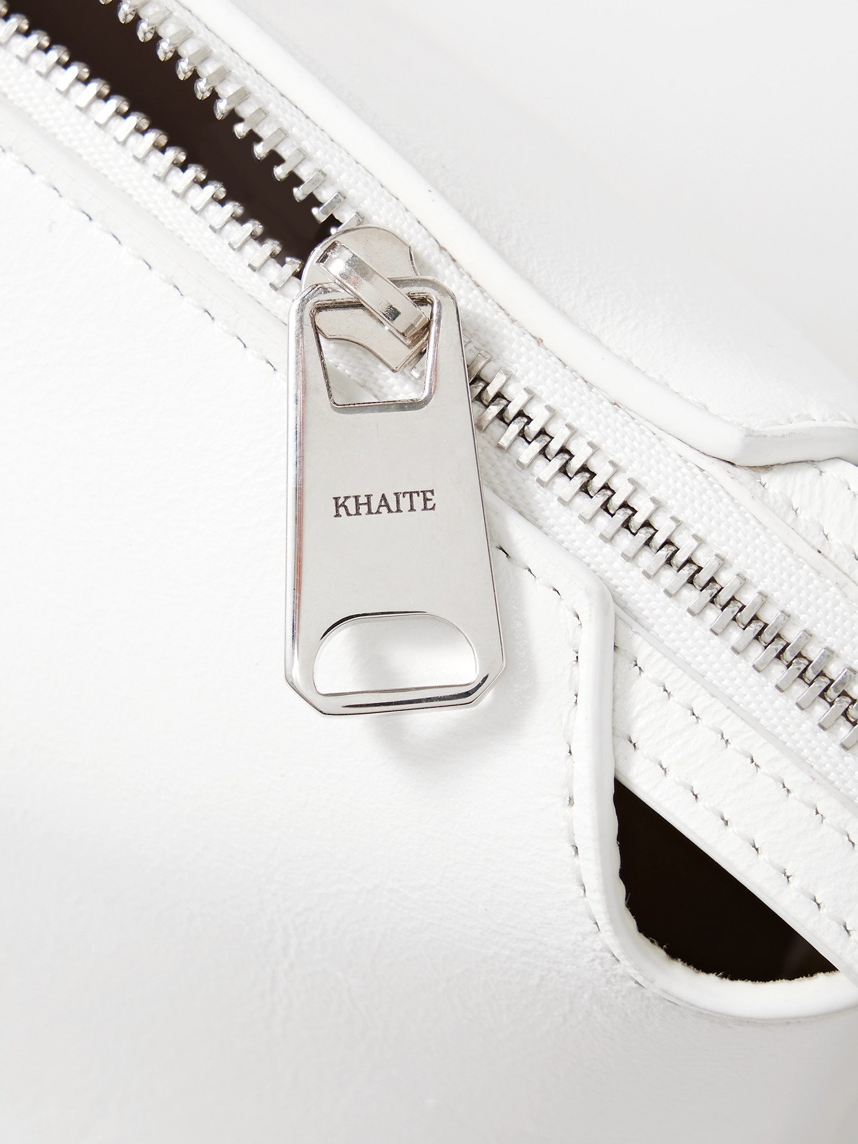 Khaite Lina Medium Leather Shoulder Bag In White